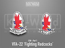 Kitsworld SAV Sticker - US Navy - VFA-22 Fighting Redcocks 